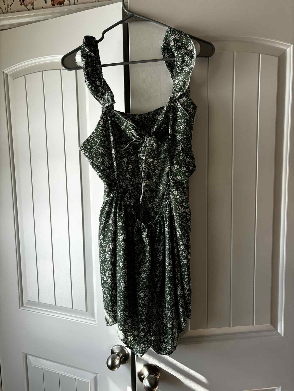 Green Floral Ruffle Sundress - Picture 2 of 2